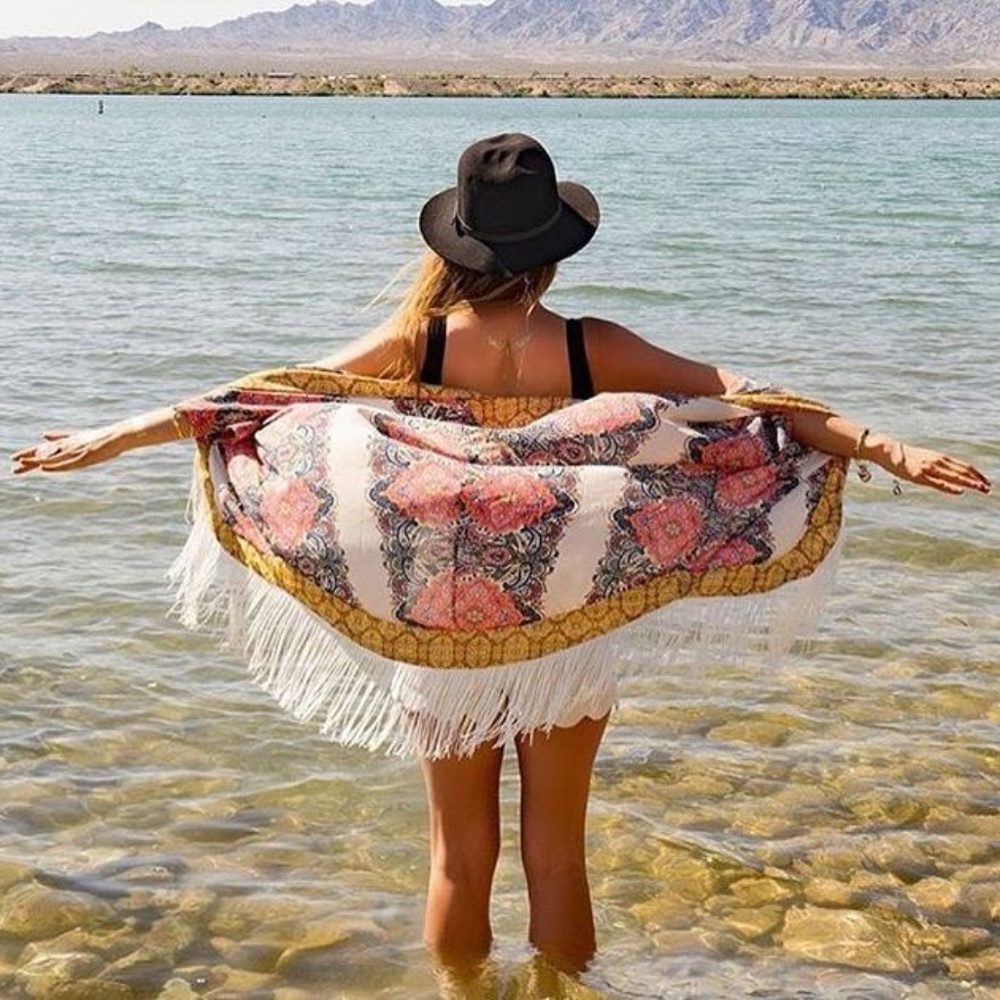 Taylor & Sage Fringe Kimono NEW!